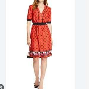 Ted Baker Valent Zip Front Detail Step Hem Dress size 1 nwt